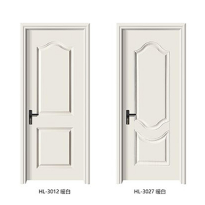 3D Mould Design WPC White Solid Wooden Door HL-3012
