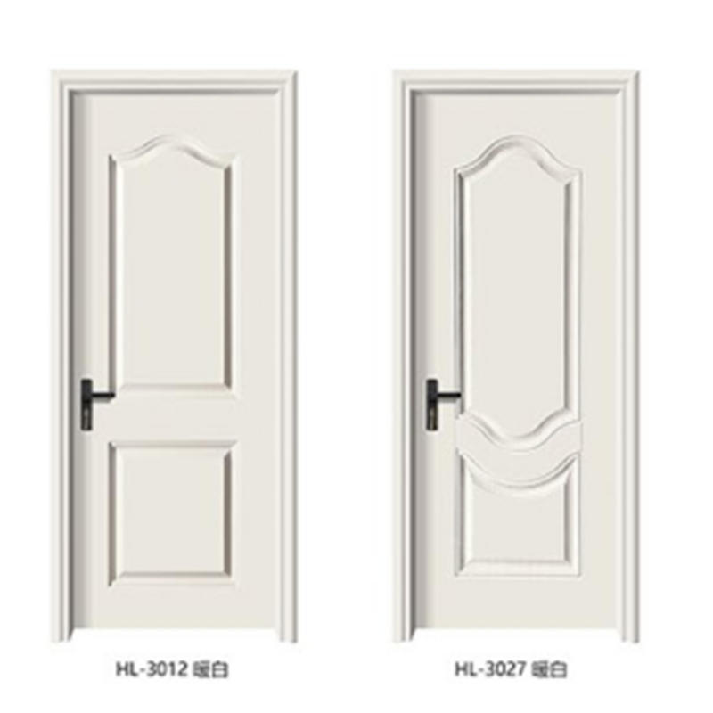 3D Mould Design WPC White Double Drawing Room Door HL-3012