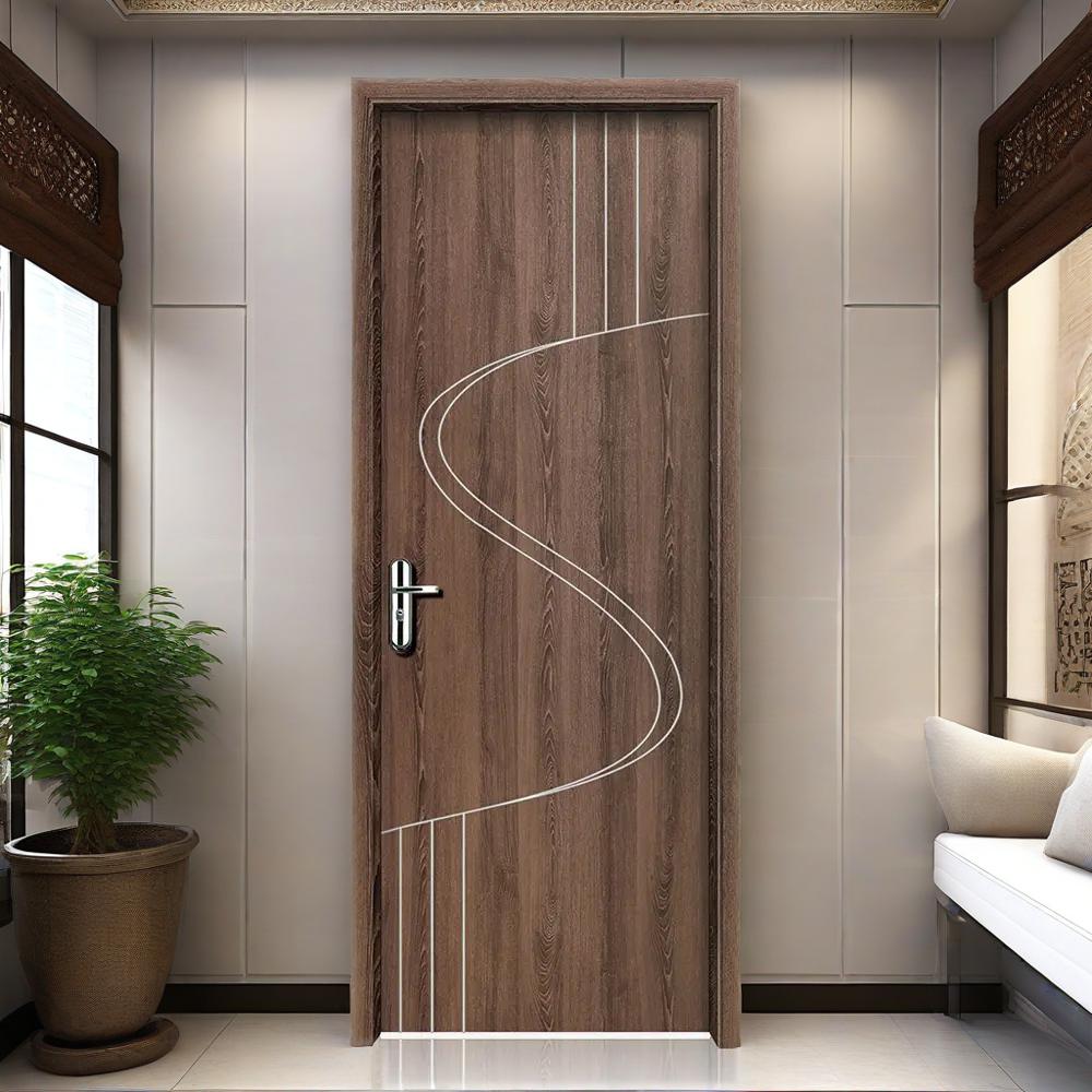 Studyroom PVC Hollow Laminated Toilet Door HL-5020